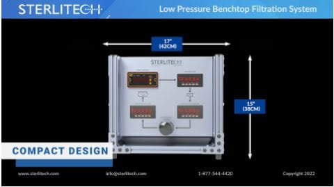 Low Pressure Benchtop Filtration System