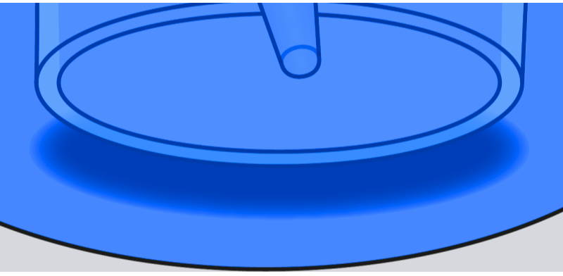 Space between insert and vessel bottom