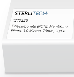 Polycarbonate (PCTE) Membrane Filters, 3.0 Micron, 76mm, 30/Pk