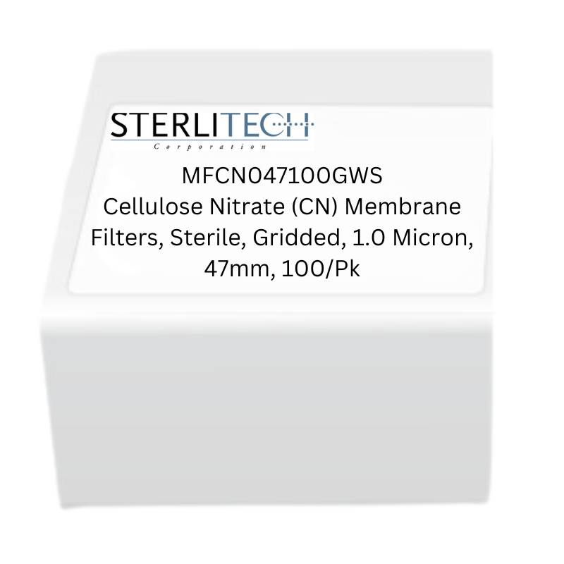 Cellulose Nitrate CN Membrane Filters, Sterile, Gridded, 1.0 Micron, 47mm, 100/Pk