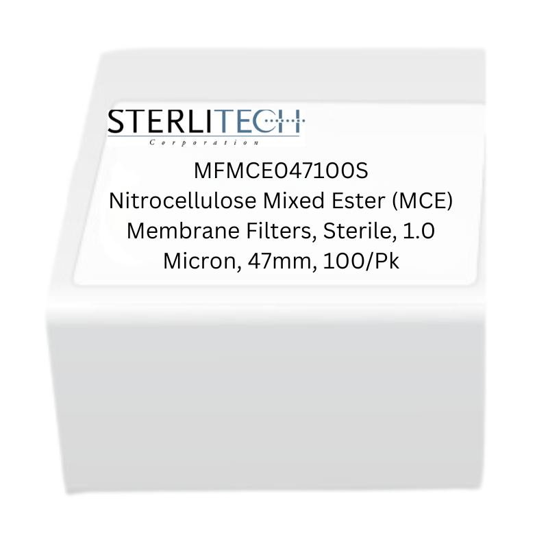 Nitrocellulose Mixed Ester MCE Membrane Filters, Sterile, 1.0 Micron, 47mm, 100/Pk