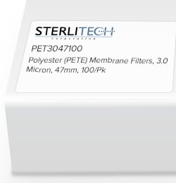 Polyester (PETE) Membrane Filters, 3.0 Micron, 47mm, 100/Pk