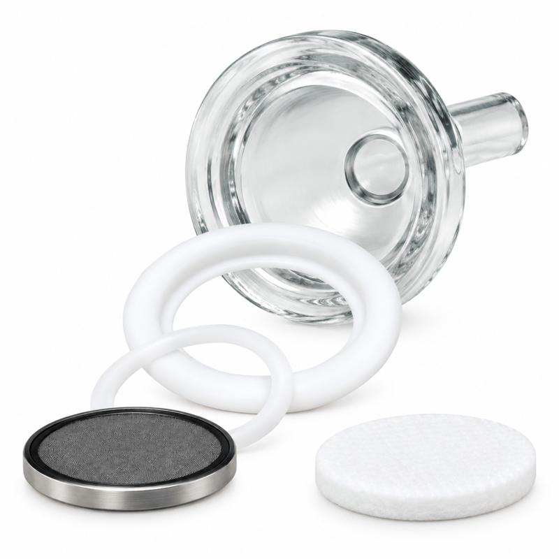 47mm Glass Microanalysis Holder, All-PTFE seal, PTFE support, 300 ml, KGT 47 TF